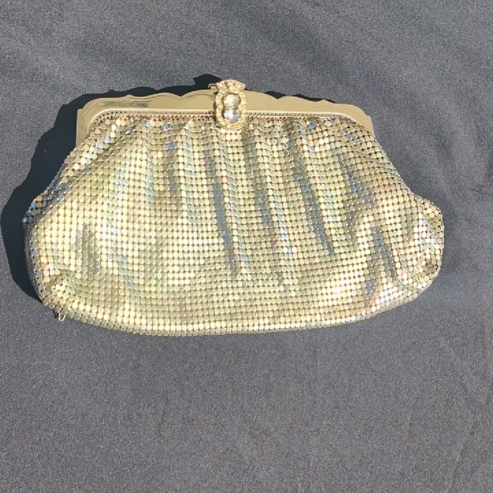 Whiting & Davis Shimmering Silver Clutch